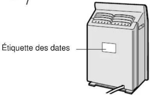 SHARP FUS63E - Inscrivez la date du jour sur l'étiquette des données. - 6
