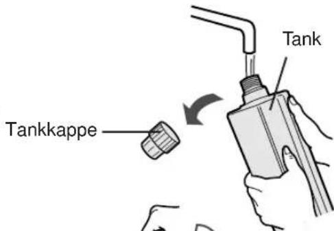 SHARP FUS63E - Entfernen Sie die Tankkappe und füllen Sie Wasser ein. - 1