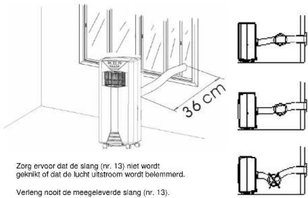 TRISTAR AC5500B - Plaatsen van de luchtafvoer accessoires. - 1