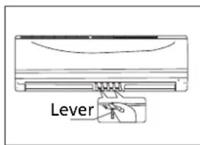 TECTRO TS 126 - Adjusting the horizontal Air Flow Direction (up - down) - 1