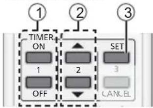 PANASONIC CSYE12QKE - Impostazione timer - 1