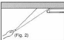 PANASONIC CSV12CTP - Modalità corretta di utilizzo del telecomando in caso di montaggio a soffitto/parete. - 3