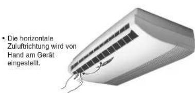 PANASONIC CSV12CTP - Einstellung der waagerechten Luftstromungsrichtung - 1