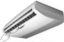 PANASONIC CSV12CTP - Ajuste da direção horizontal do fluxo do ar - 1