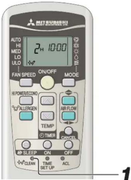 MITSUBISHI SRK80ZKS - Gebruik werkingsmodus SELF CLEAN - 1