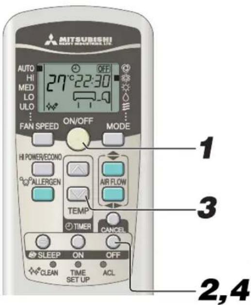 MITSUBISHI SRK80ZKS - Gebruik werkingsmodus OFF-TIMER - 1