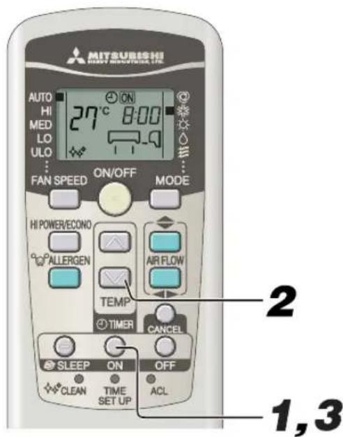MITSUBISHI SRK80ZKS - Operação ON TIMER - 2