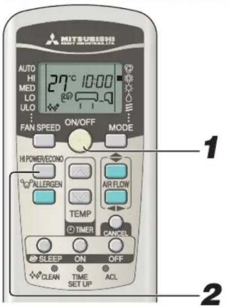 MITSUBISHI SRK80ZKS - Funcionamiento en modo HIGH POWER/ECONOMY (alta potencia/eco) - 1