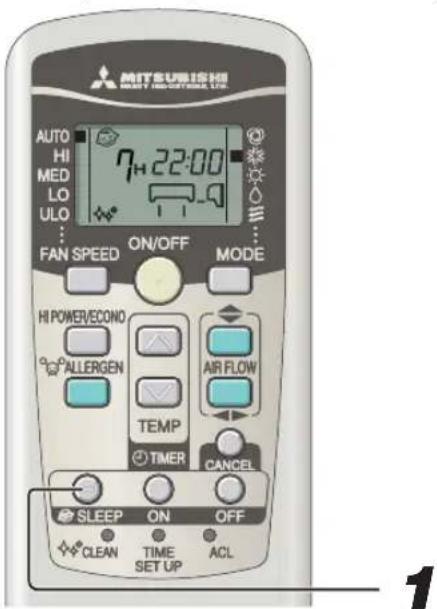 MITSUBISHI SRK80ZKS - Gebruik werkingsmodus SLEEP TIMER - 1