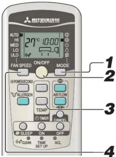 MITSUBISHI SRK80ZKS - COOL/HEAT/DRY/FAN mode operation - 1