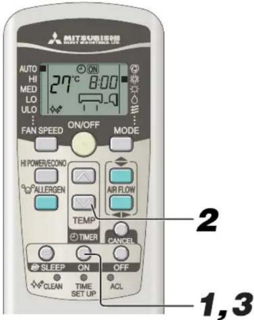 MITSUBISHI SRK80ZKS - ON-TIMER operation - 2