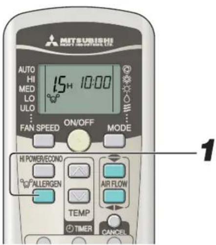 MITSUBISHI SRK80ZKS - Operação ALLERGEN CLEAR - 1