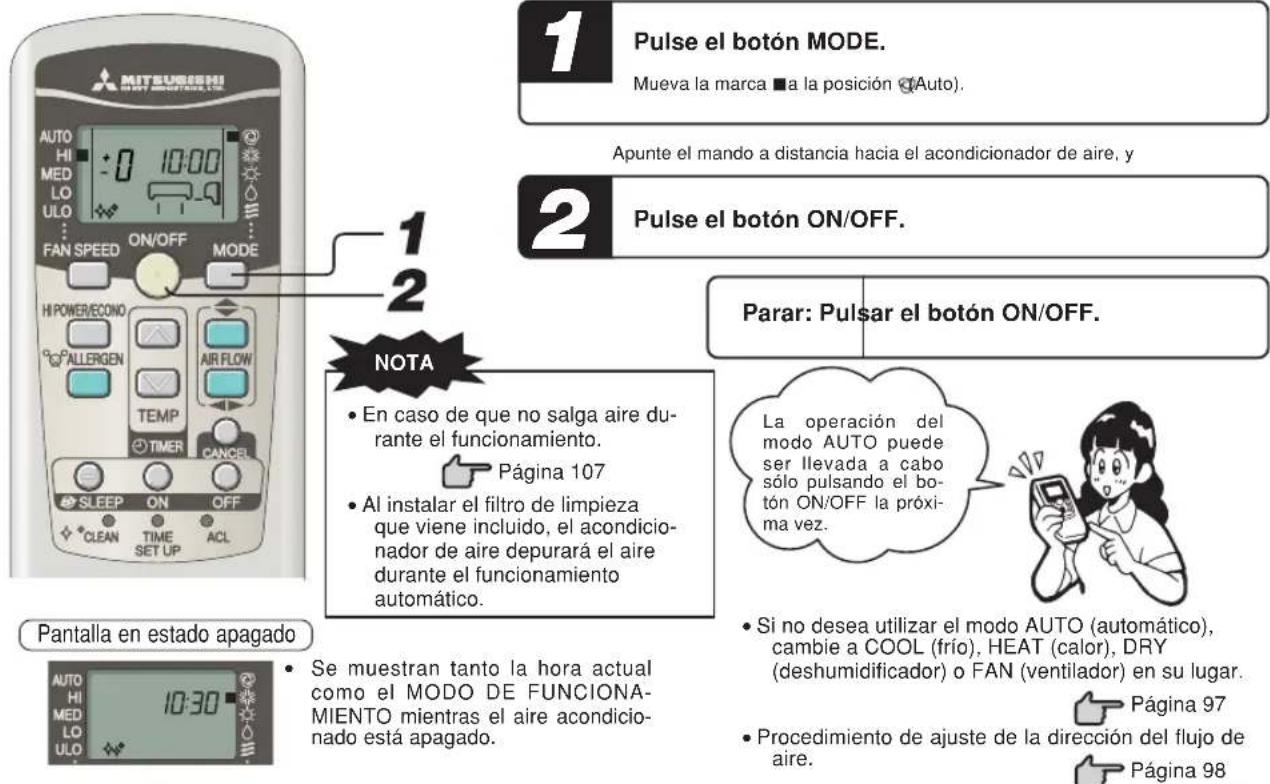 MITSUBISHI SRK71ZKS - Funcionamiento en modo AUTO (automático) - 1