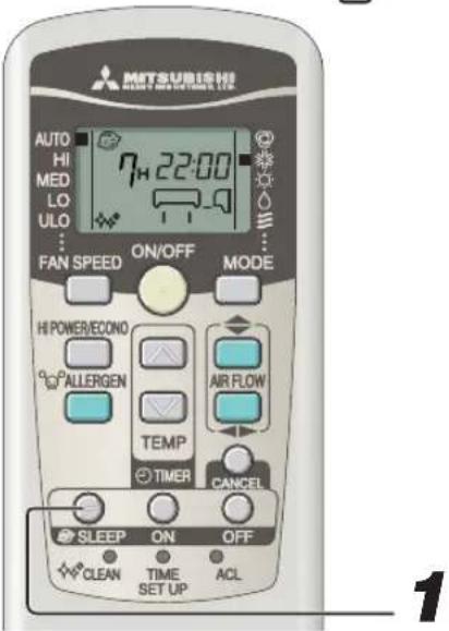 MITSUBISHI SRK71ZKS - Funzionamento della SLEEP TIMER - 1