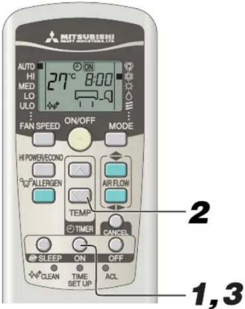 MITSUBISHI SRK71ZKS - Funzionamento dell'ON-TIMER - 2