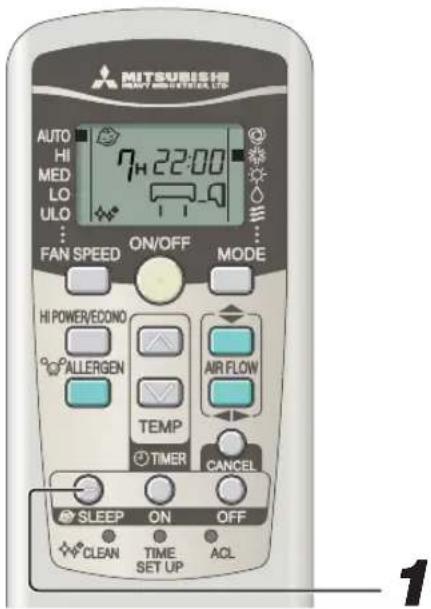 MITSUBISHI SRK71ZKS - SLEEP TIMER operation - 2