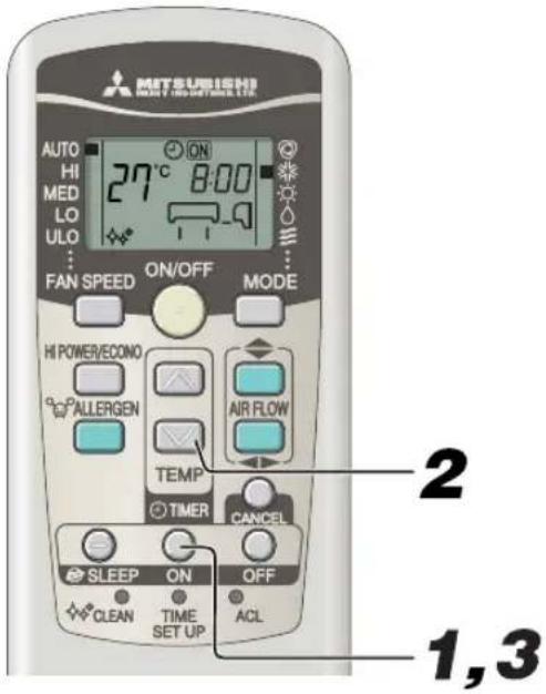 MITSUBISHI SRK71ZKS - ON TIMER-Betrieb - 2