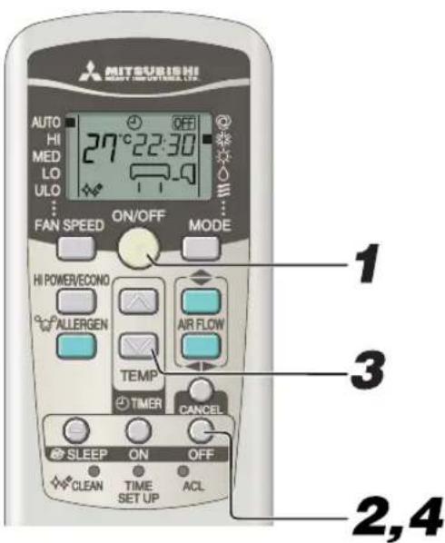 MITSUBISHI SRK71ZKS - OFF TIMER-Betrieb - 1