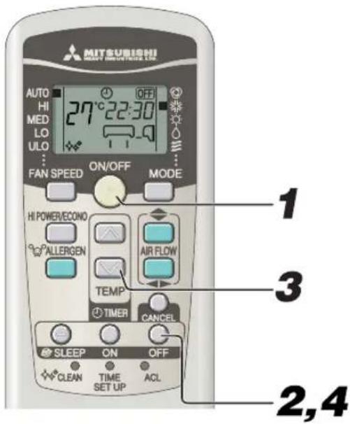 MITSUBISHI SRK63ZKS - Funcionamiento en modo OFF-TIMER (temporizador de apagado) - 1