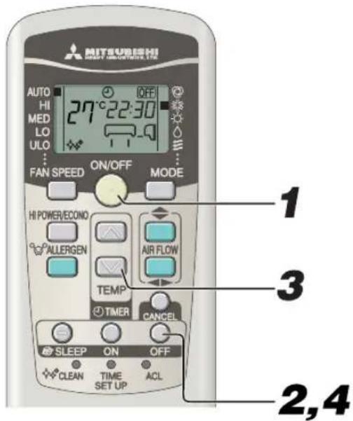 MITSUBISHI SRK63ZKS - Funzionamento dello OFF-TIMER - 1