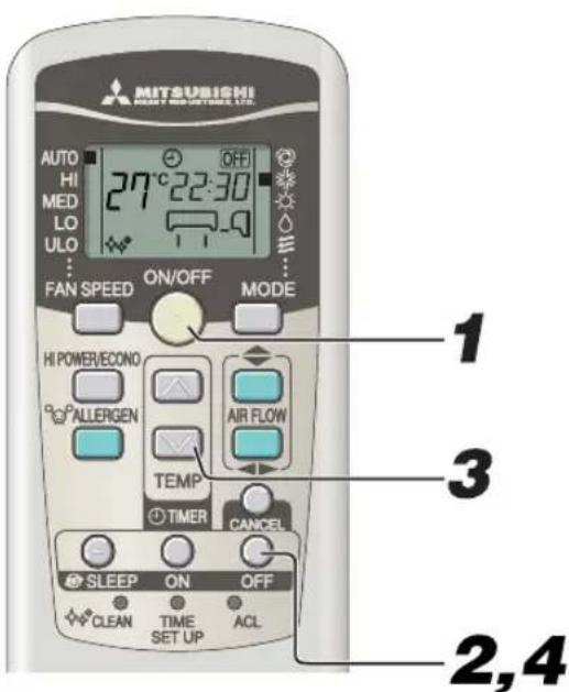 MITSUBISHI SRK63ZKS - Operação OFF TIMER - 1