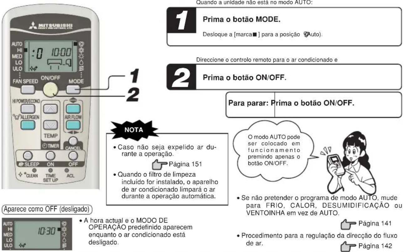 MITSUBISHI SRK63ZKS - Operação de modo AUTO - 1