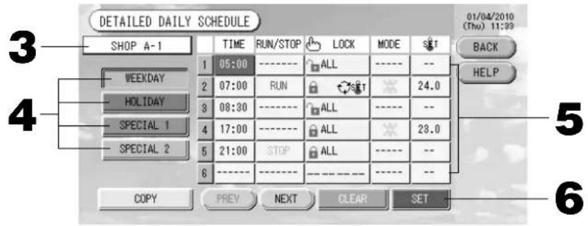 MITSUBISHI SCSL3N - ■ Programmation du calendrier des types de journée - 1