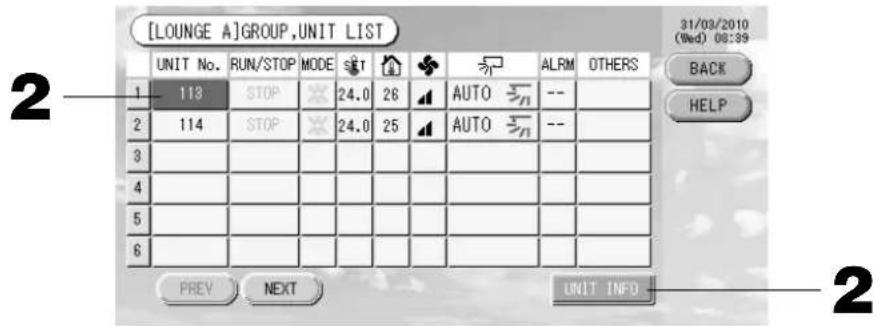 MITSUBISHI SCSL3N - Vue détaillée des paramètres d'unités - 1
