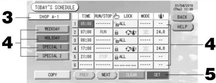 MITSUBISHI SCSL3N - Schedule Setting (Defi nição de Programa) - 2