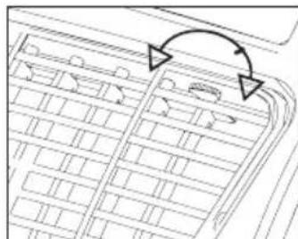 EINHELL MKA 3502E - Regolazione delle griglie di areazione orizzontali - 2