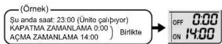 DAIKIN Inverter FTXG35LV1BS - ÇMA ZAMANLAMA ve KAPATMA ZAMANLAMA'yi birlikte kullanmak için - 1