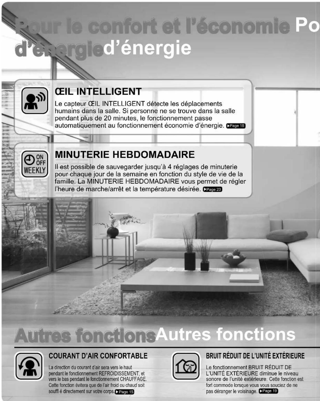 DAIKIN Inverter FTXG35LV1BS - Caractéristiques - 1