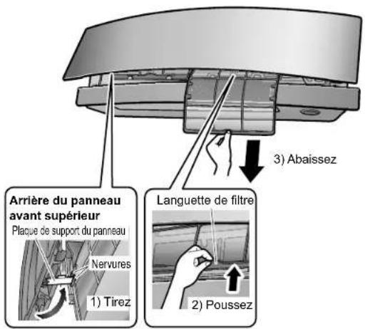 DAIKIN Inverter FTXG35LV1BS - Retirez les fi ltres à air.1. - 1
