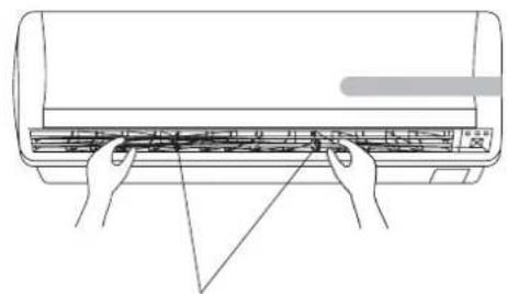 DELONGHI PLK130 - Réglage du flux d'air horizontal (manuel) - 1