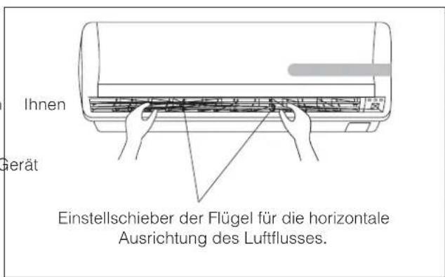 DELONGHI PLKI 130 - Einstellung des horizontalen Luftflusses (manuell) - 2