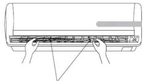 DELONGHI PLKI 130 - Réglage du flux d'air horizontal (manuel) - 2