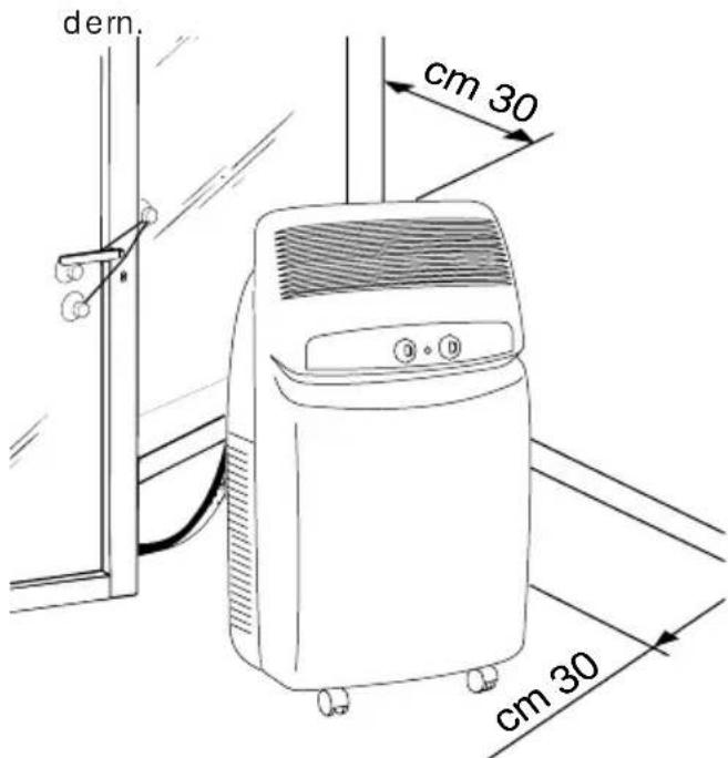 DELONGHI Pinguino PAC F200 - AUFSTELLUNG DES KLIMAGERÄTES - 1