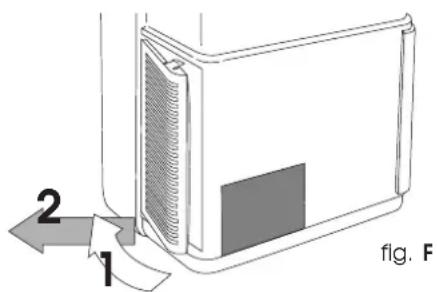 DELONGHI PAC F16E - CLEANING THE AIR FILTERS. - 1