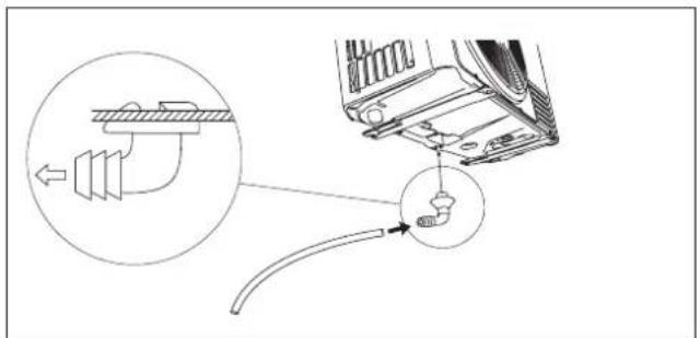 DELONGHI One 140 - Installare l'attacco di scarico e il tubo flessibile di scarico (solo per il modello a pompa di calore) - 3