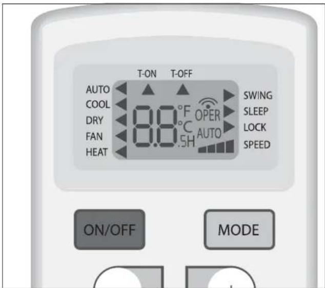 DELONGHI FRIO12 - DISPLAY del mando a distancia - 1