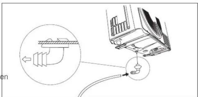 DELONGHI FRIO18 - Den Abflussanschluss und den Abflusssschauch instal-. lieren (nur fur das Modell mit Wärmpumpe) - 1
