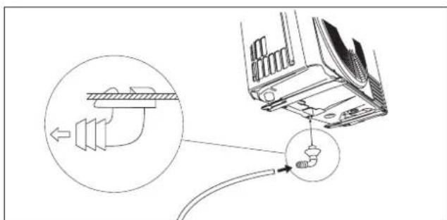 DELONGHI FRIO18 - Install the drain fitting and the drain hose (for model with heat pump only) - 3
