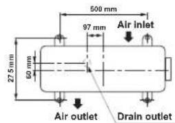 CARRIER 42ADF035 - Fixing bolt arrangement of outdoor unit - 1