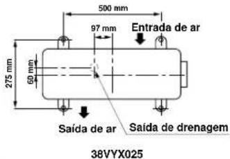 CARRIER 42HQV035 - Disposição dos parafusos de fixação da unidade exterior - 1