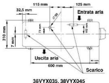 CARRIER 42HQV035 - Fissaggio dei bulloni dell'apparecchio esterno - 2