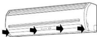 CARRIER 42HQV035 - Sätta fast luftintagsgrillen på inomhusenheten - 1