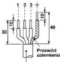 CARRIER 42HQV035 - Długość odcinków bez izolacji w kablu połączeniowym - 2