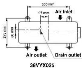 CARRIER 42HQV035 - Fixing bolt arrangement of outdoor unit - 1