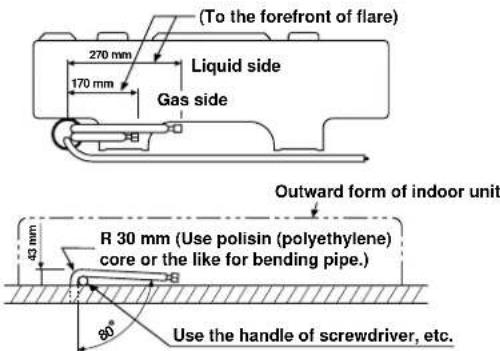 CARRIER 42HQV035 - Bend the connecting pipe within a radius of 30 mm. - 1