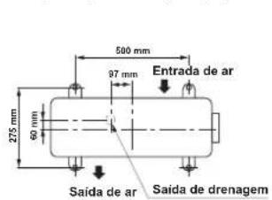 CARRIER 42ADF025 - Disposicao dos parafusos de fixaao da unidade exterior - 1
